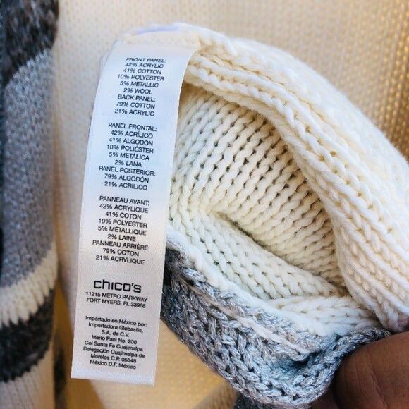 CHICO SWEATER SZ 2 NWT - Picture 5 of 5